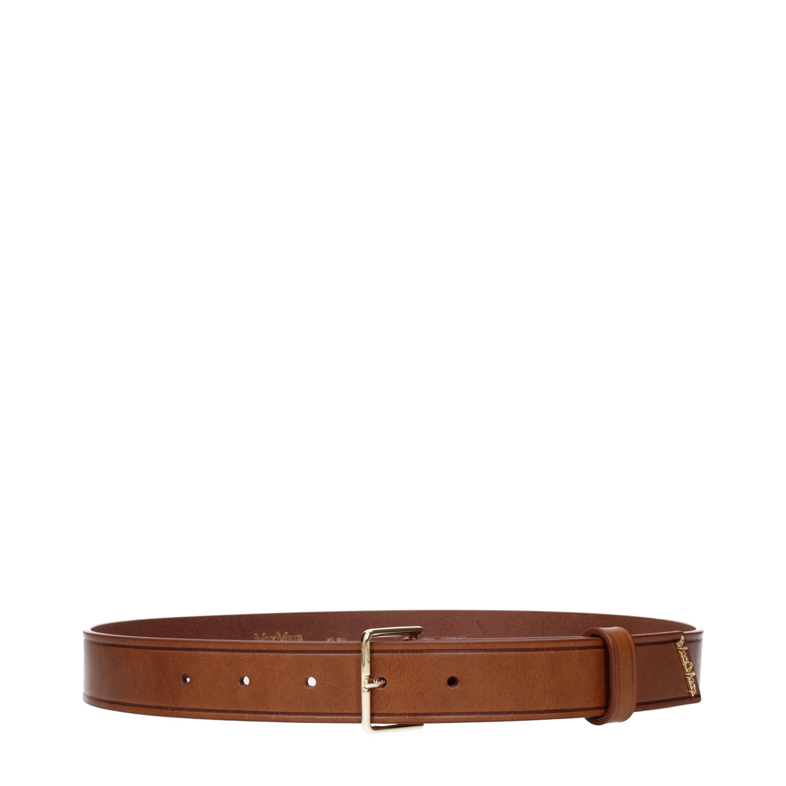 Max Mara Brown Leather Regular Belts